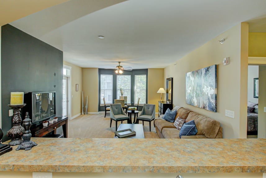 Living room in Westfield apartment